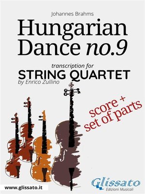 cover image of Hungarian Dance no.9--String Quartet Score & Parts